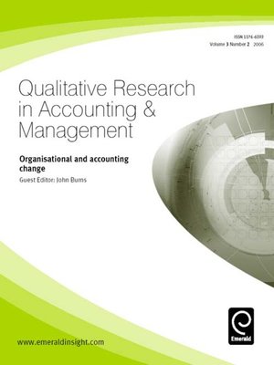 cover image of Qualitative Research in Accounting & Management, Volume 3, Issue 2
